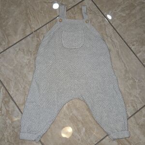 Zara Knit Overalls With Pocket